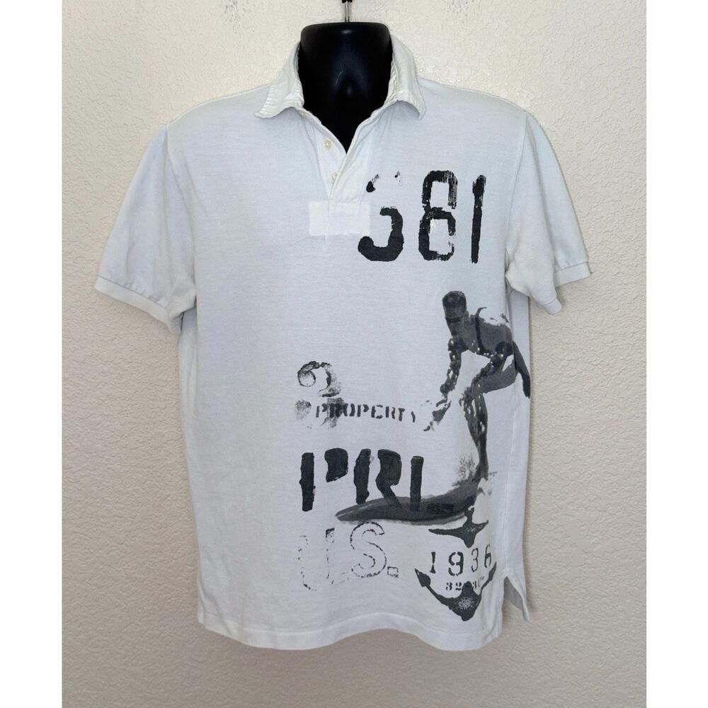POLO Ralph Lauren Surfer Print Shirt 2009 Prep Heritage Beach RARE, M